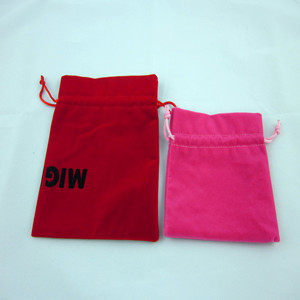 Wholesale Custom Black Velvet Drawstring Bag