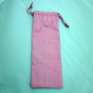 Plain Peach Skin Polyester Cotton Bag