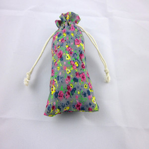 Wholesale cotton calico drawstring pouch