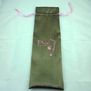Satin black hair extension bag drawstring hair bag