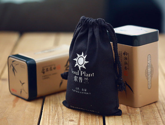 Black Cotton Tea Pouches